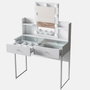 Hanah Home Mesa de Maquillaje con 9 Focos en Blanco
